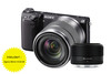 Sony NEX-5R med 18-55mm + Sigma 30mm f/2.8 Sort
