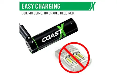 Coast ZITHION-X USB-C AAA Oppladbare Batterier 4pk