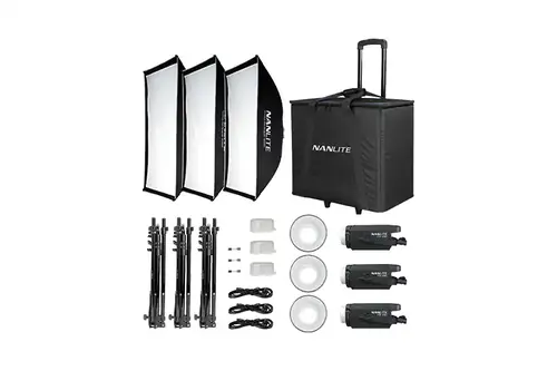 Nanlite LED FS-150 3 Light Kit m/stativ