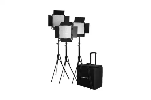 Nanlite Kit 3 Light 600DSA m/veske+stativ
