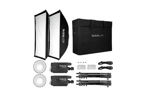 Nanlite LED FS-200 2 Light Kit m/stativ