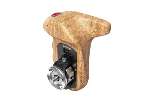 SmallRig Rosette Side Handle Wood with Record Start/Stop Remote Trigger