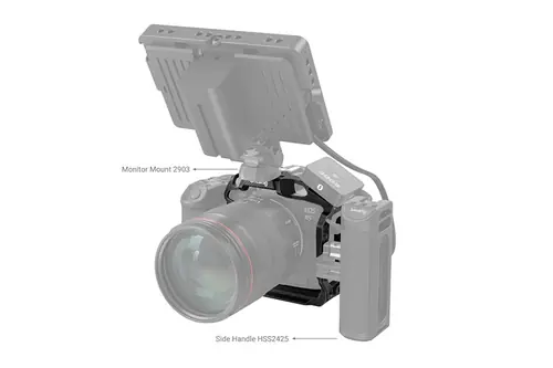 SmallRig 3656 Black Mamba Camera Half Cage & Cable Clamp for Canon EOS R5, R5 C & R6