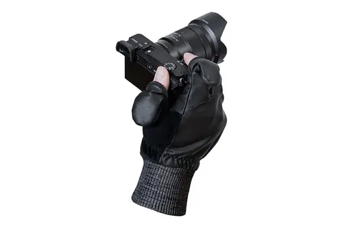 Vallerret Hatchet Fotografihanske Lær Svart XL