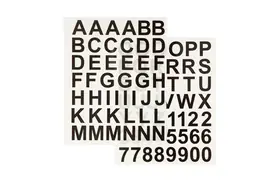 FOCUS STICKERS RUB ON LETTERS BLACK