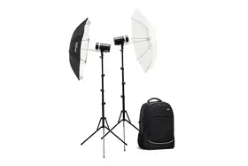 Godox AD300Pro 2 heads Kit,includes: Outdoor Flash AD300Pro*2pcs
Professional Studio Umbrella Translucent UBL-085T*1pcs
Professional Studio Umbrella Black&Silver UBL-085S*1pcs
Multifunctional Softbox 65CM for AD300Pro AD-S60S*1pcs
Carry Bag CB20*1pcs