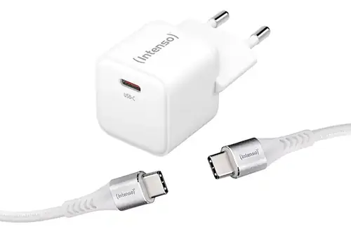 Intenso W30C GaN Strømadapter + Kabel