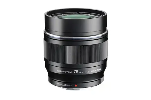 OM SYSTEM M.Zuiko MFT 75mm f/1.8 ED Sort