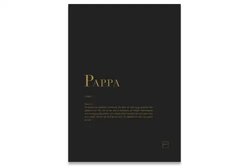 PictureIt Pappa Sort Gull Poster