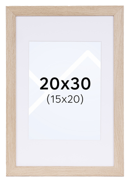 TR Reykjavik Bilderamme - Lys Eik, 15x20, 20x30