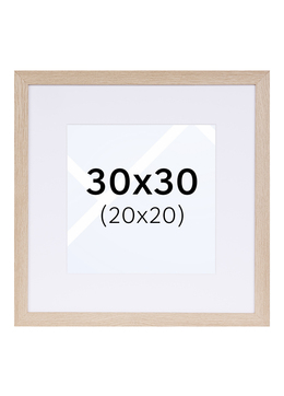 TR Reykjavik Bilderamme - Lys Eik, 20x20, 30x30