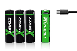 Coast ZITHION-X USB-C AA Oppladbare Batterier 4pk