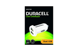 Duracell Billader 12V/24V med 2x USB-Port Hvit