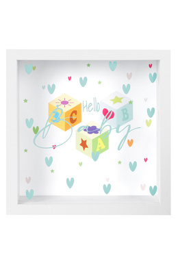 Goldbuch Hello Baby Bilderamme - Hvit, 18x18