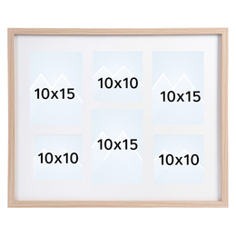 Goldbuch Verona Collageramme - Naturlig tre & Hvit, 10x10 x3 | 10x15 x3