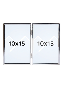 Goldbuch Fine Dobbel Bilderamme - Sølv, 10x15 x2