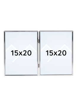 Goldbuch Fine Dobbel Bilderamme - Sølv, 15x20 x2