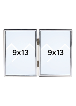 Goldbuch Fine Dobbel Bilderamme - Sølv, 9x13 x2