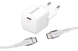Intenso W30C GaN Strømadapter + Kabel