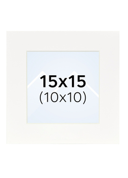 TR Passepartout - Hvit, 10x10, 15x15