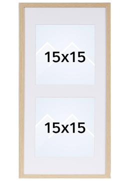 TR København Galleri Collageramme - Lys Eik, 15x15 x2