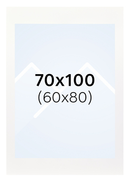 Interart Passepartout - Hvit, 60x80, 70x100