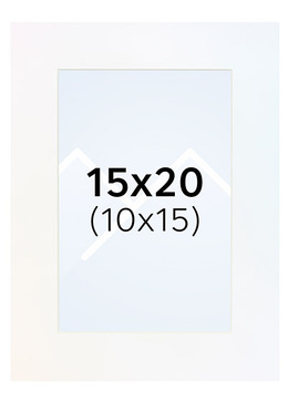 Interart Passepartout - Polarhvit, 10x15, 15x20