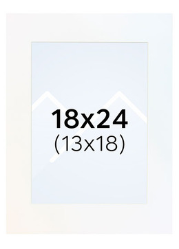 Interart Passepartout - Polarhvit, 13x18, 18x24