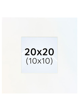 Interart Passepartout - Polarhvit, 10x10, 20x20