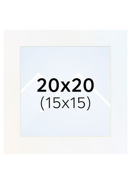 Interart Passepartout - Polarhvit, 15x15, 20x20