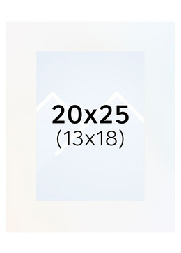 Interart Passepartout - Polarhvit, 13x18, 20x25