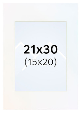 Interart Passepartout - Polarhvit, 15x20, 21x30