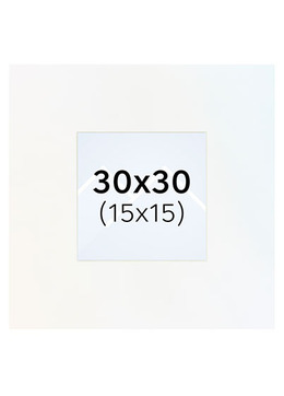 Interart Passepartout - Polarhvit, 15x15, 30x30