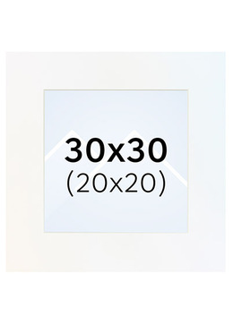 Interart Passepartout - Polarhvit, 20x20, 30x30