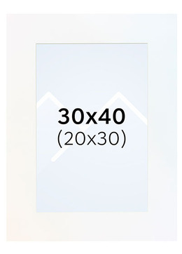 Interart Passepartout - Polarhvit, 20x30, 30x40