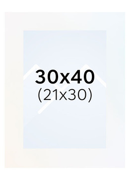 Interart Passepartout - Polarhvit, 21x30, 30x40