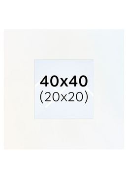 Interart Passepartout - Polarhvit, 20x20, 40x40