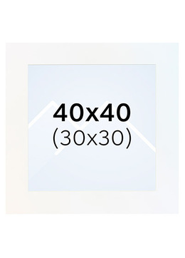 Interart Passepartout - Polarhvit, 30x30, 40x40