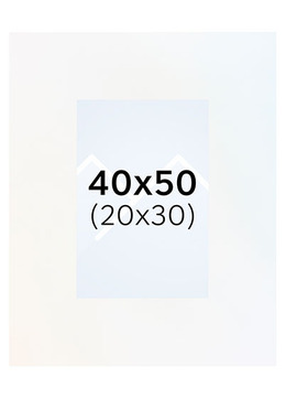 Interart Passepartout - Polarhvit, 20x30, 40x50