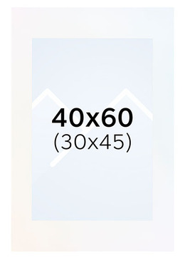 Interart Passepartout - Polarhvit, 30x45, 40x60