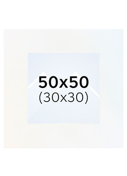 Interart Passepartout - Polarhvit, 30x30, 50x50