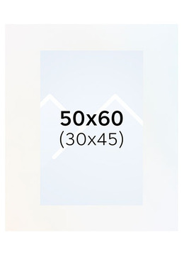 Interart Passepartout - Polarhvit, 30x45, 50x60