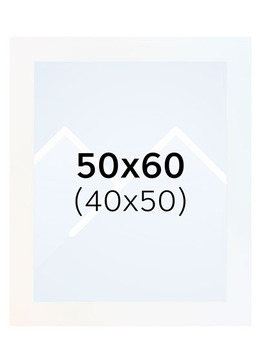 Interart Passepartout - Polarhvit, 40x50, 50x60