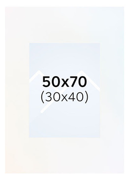 Interart Passepartout - Polarhvit, 30x40, 50x70