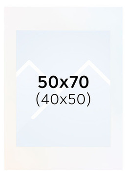 Interart Passepartout - Polarhvit, 40x50, 50x70