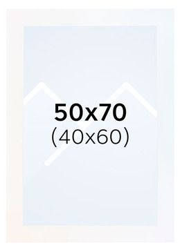 Interart Passepartout - Polarhvit, 40x60, 50x70