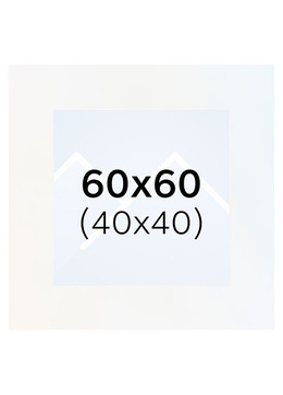 Interart Passepartout - Polarhvit, 40x40, 60x60