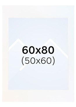 Interart Passepartout - Polarhvit, 50x60, 60x80