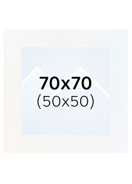 Interart Passepartout - Polarhvit, 50x50, 70x70