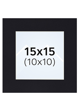 Interart Passepartout - Svart, 10x10, 15x15